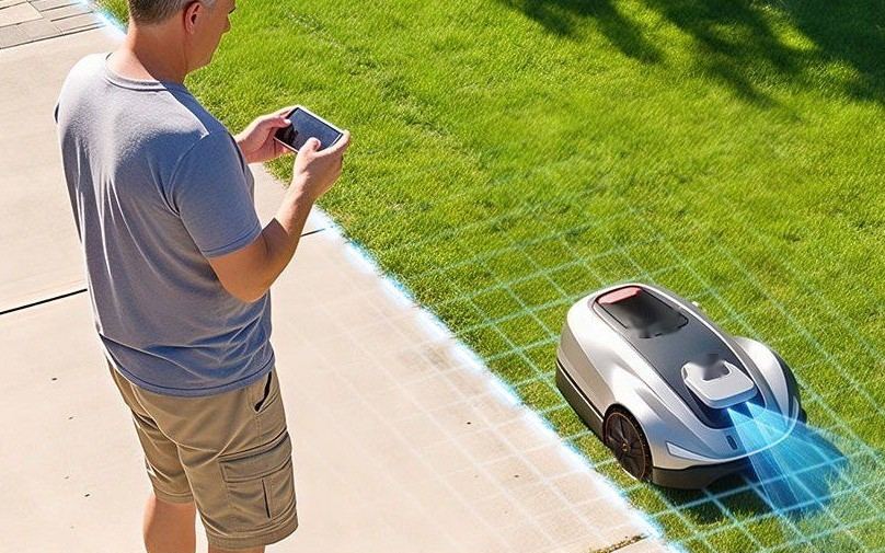 Mapping the lawn from the app